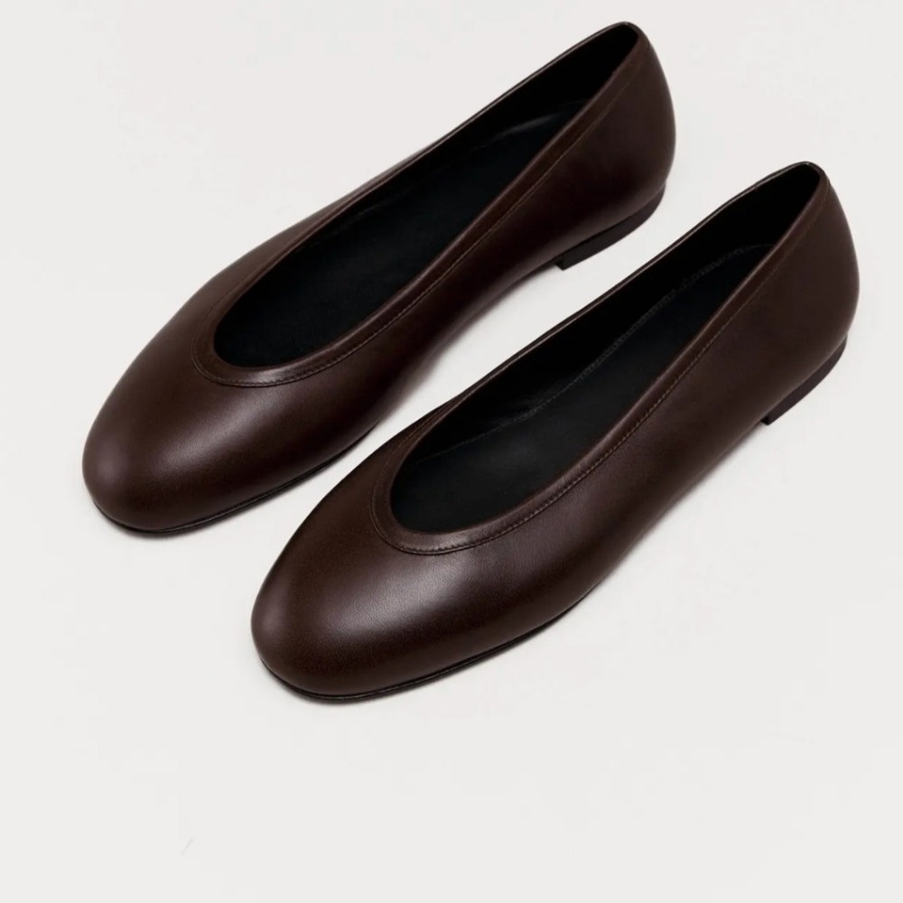 Morjas | The Ballet Flat in Brown Nappa. Sz 40 brand new in box